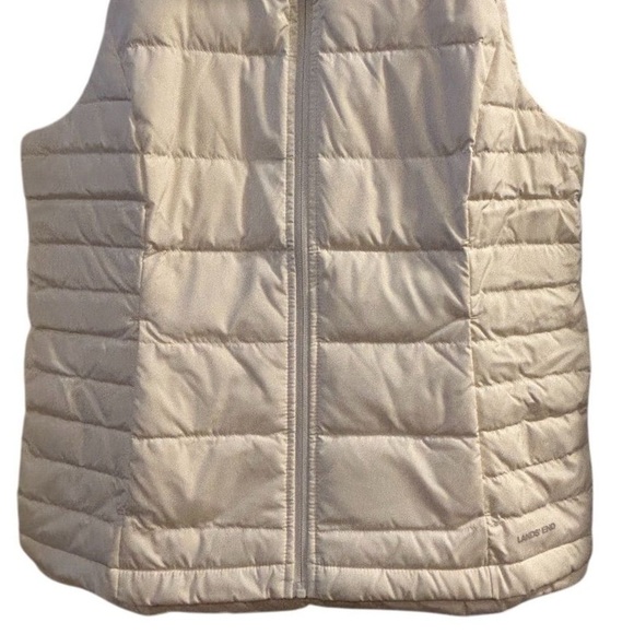 Lands' End Women's Ivory Down Puffer Vest Winter Casual M, LP, 1X - Picture 10 of 16